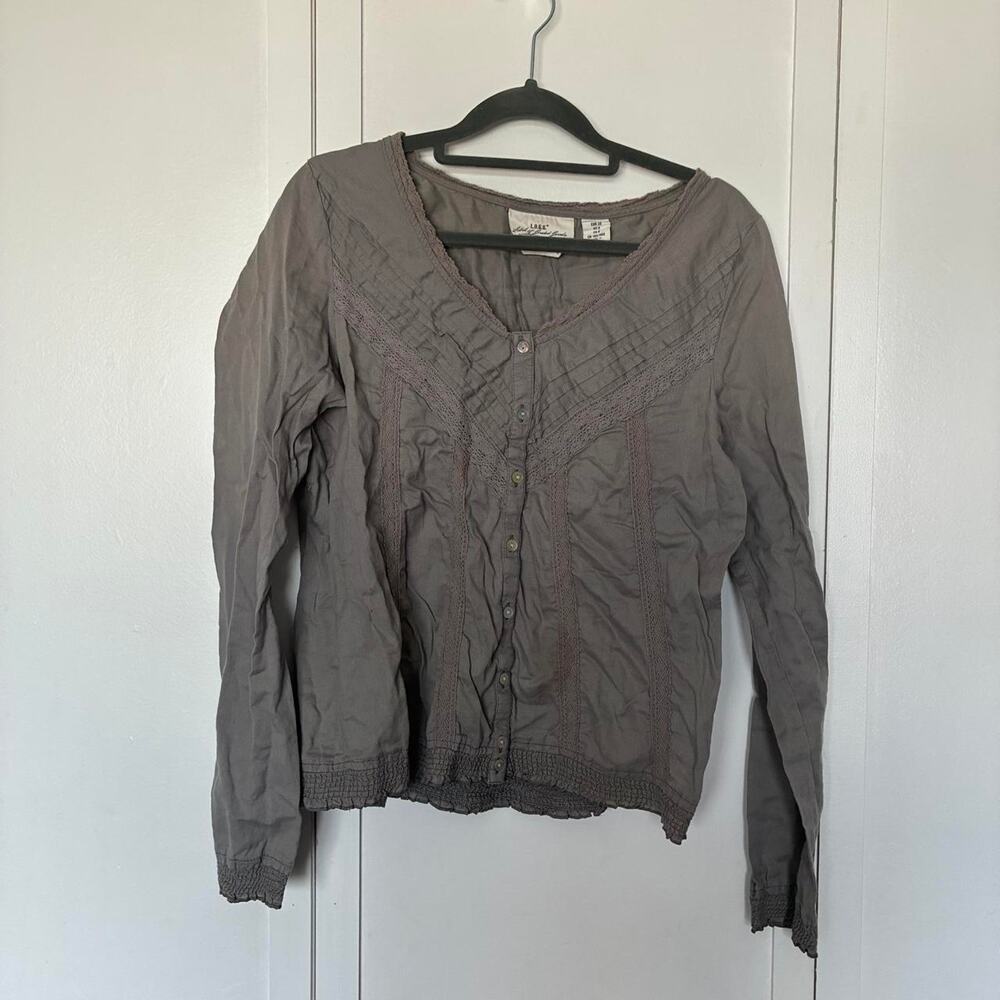 Hm gray button up blouse
